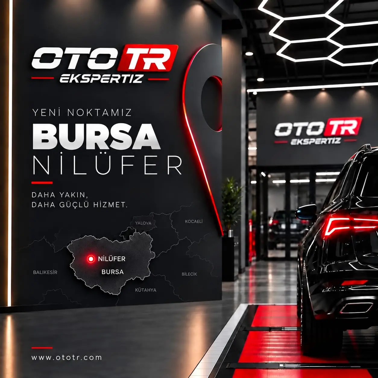 Nilüfer OTOTR Oto Ekspertiz atölyesi – Üçevler Küçük Sanayi Sitesi, Nilüfer/Bursa